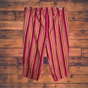 5 for $25🔥Announcements Maternity Pink Vertical Striped Pants XL